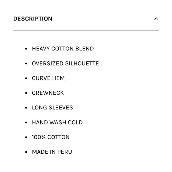 Jenni Kayne Long Sleeve Oversized Cotton Sweater Tee Size XS Ivory Boyfriend - Picture 4 of 12